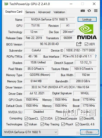 游戏主机必备知识，显卡GeForce RTX 3060 Laptop/1060/1660/1070/2060/2070/3060 GPU-Z图片