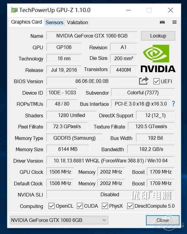 游戏主机必备知识，显卡GeForce RTX 3060 Laptop/1060/1660/1070/2060/2070/3060 GPU-Z图片