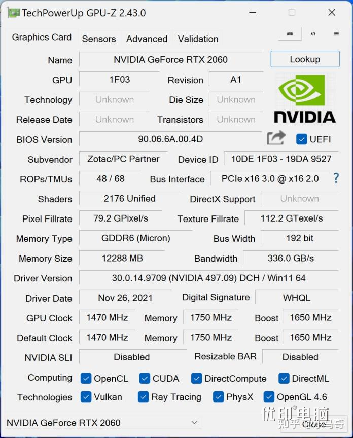 游戏主机必备知识，显卡GeForce RTX 3060 Laptop/1060/1660/1070/2060/2070/3060 GPU-Z图片