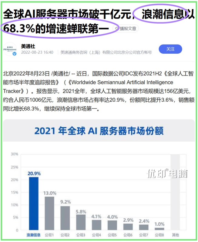 商用NAS替代服务器88核 浪潮SA5212M4E5服务器简介